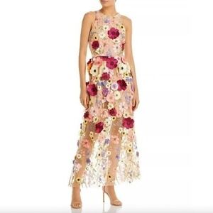 MILLY Hannah Floral Sleeveless Maxi‎ Dress Size 12 $698 now $350